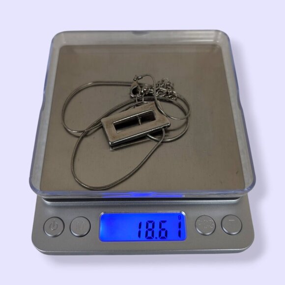 (2/$20) Snake Chain Cut Out Pendant Necklace - Picture 6 of 6